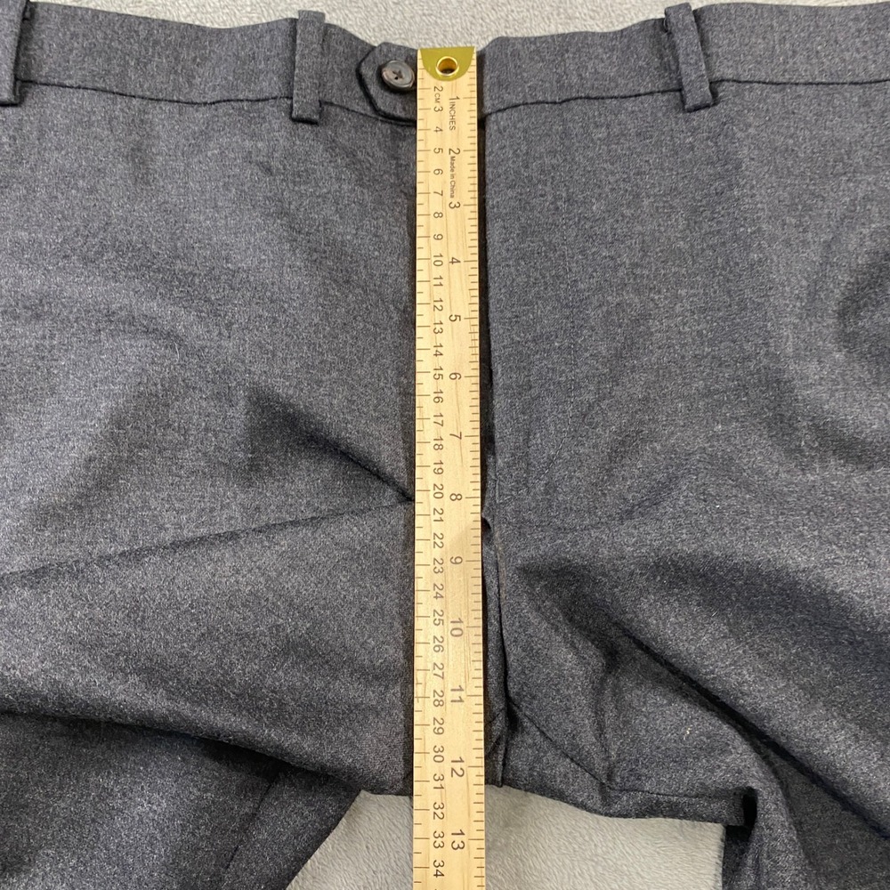 Lauren Ralph Lauren Dress Pants Mens 40x30 Grey Wool Silk Flat Front Trousers - Picture 8 of 10